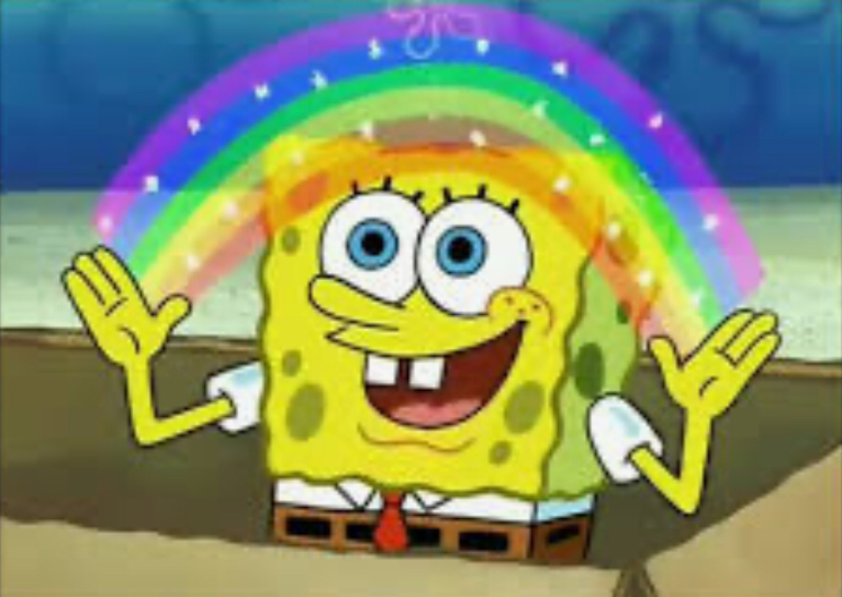 SpongeBob Rainbow Blank Meme Template