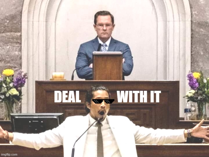 DEAL WITH IT! cracker... | DEAL              WITH IT | image tagged in deal with it,copium | made w/ Imgflip meme maker