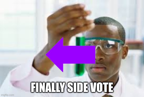 Finally the side vote | FINALLY SIDE VOTE | image tagged in finally | made w/ Imgflip meme maker