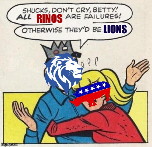 Jughead Jones comic | RINOS LIONS | image tagged in jughead jones comic | made w/ Imgflip meme maker