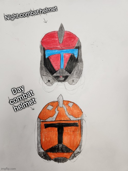 Night combat helmet; Day combat helmet | made w/ Imgflip meme maker
