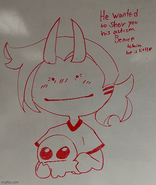 Fritz is adorably autistic | image tagged in autism,drawing,white board,art | made w/ Imgflip meme maker