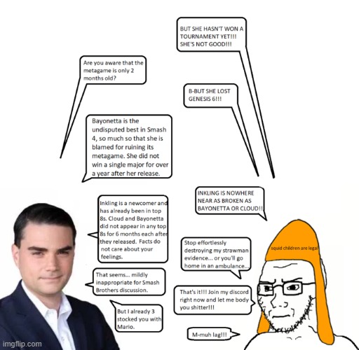 Ben Shapiro DESTROYS Smash Bros player with FACTS and LOGIC | made w/ Imgflip meme maker