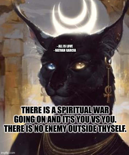 - ALL IS LOVE
- NATHAN GARCIA; THERE IS A SPIRITUAL WAR GOING ON AND IT'S YOU VS YOU. THERE IS NO ENEMY OUTSIDE THYSELF. | image tagged in spirituality | made w/ Imgflip meme maker