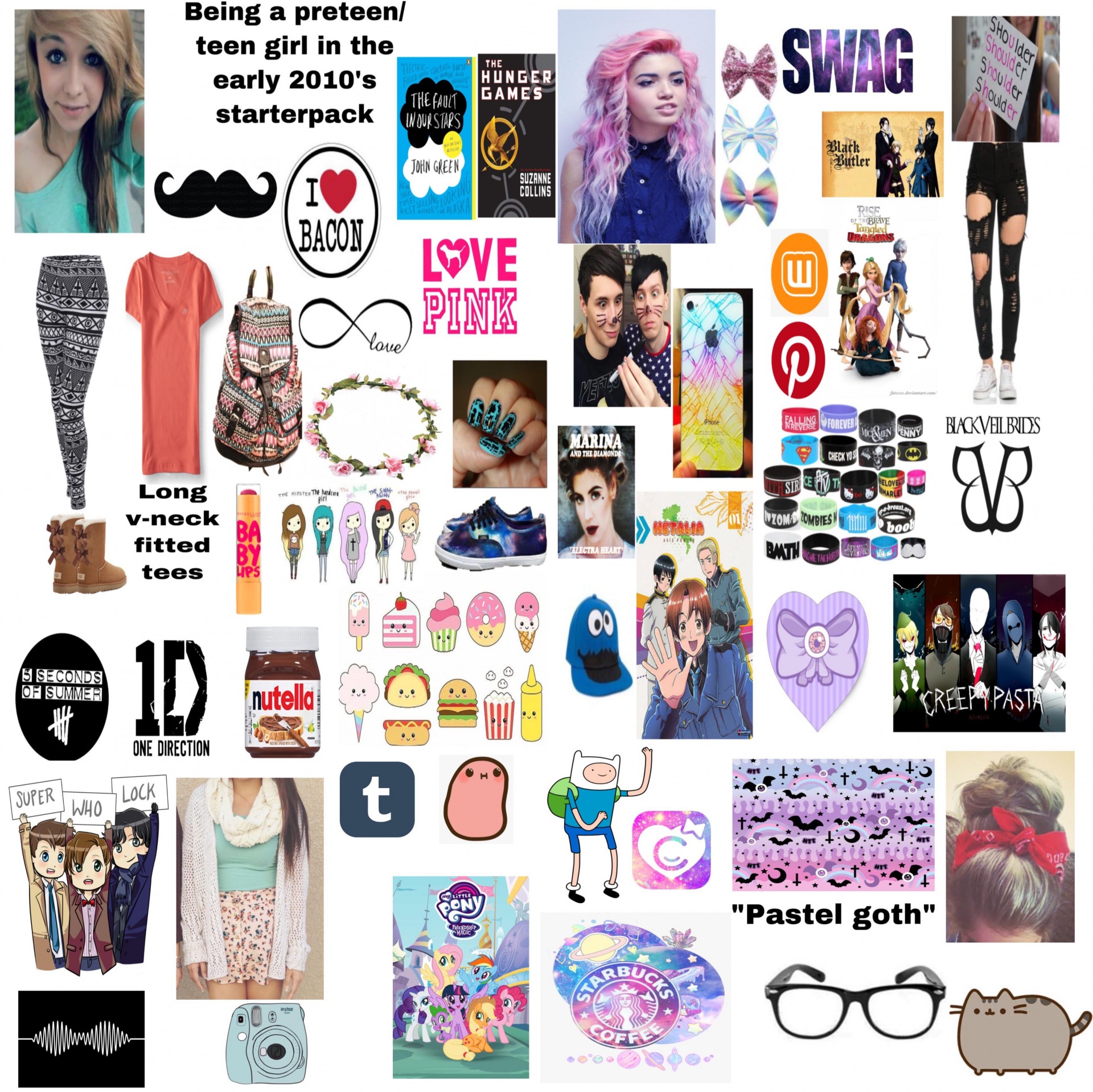 Being a preteen/teen girl in the early 2010’s starterpack Blank Meme Template