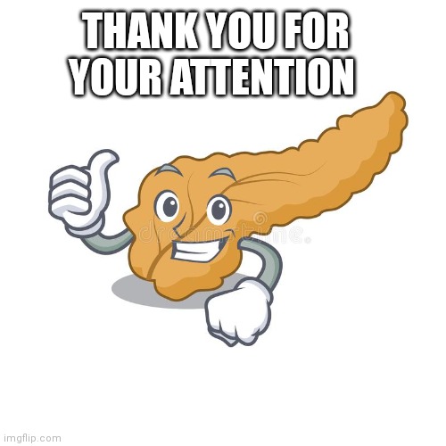 Pancreas | THANK YOU FOR YOUR ATTENTION | image tagged in funny memes | made w/ Imgflip meme maker