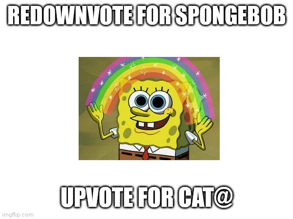 I hated cata | REDOWNVOTE FOR SPONGEBOB; UPVOTE FOR CAT@ | made w/ Imgflip meme maker