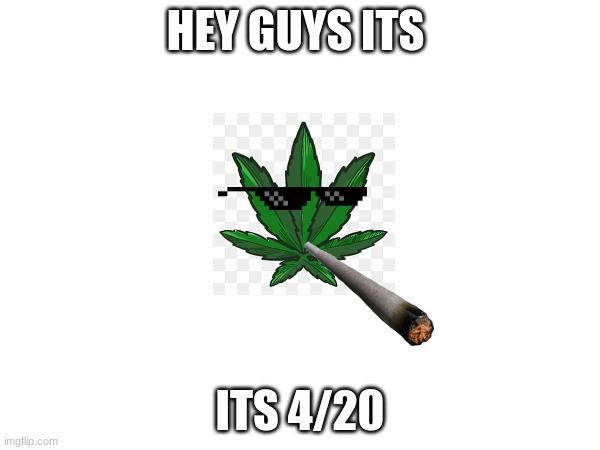 too lazy to make a funny meme | HEY GUYS ITS; ITS 4/20 | image tagged in weed,4/20,funny,smoke weed everyday,mlg,wubba lubba dub dub | made w/ Imgflip meme maker