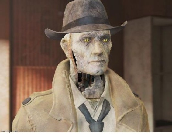 Unimpressed Nick Valentine | image tagged in unimpressed nick valentine | made w/ Imgflip meme maker