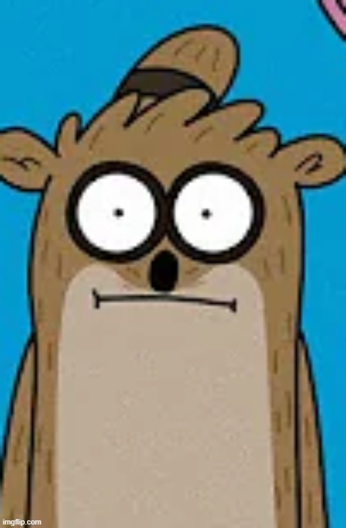 front facing rigby Blank Meme Template