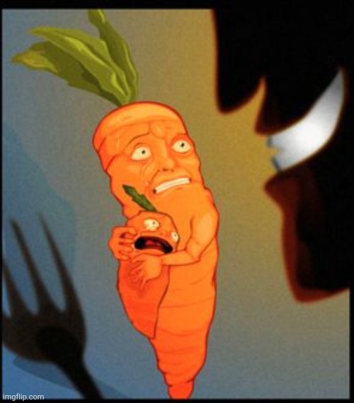 Carrot murder vegan | image tagged in carrot murder vegan | made w/ Imgflip meme maker