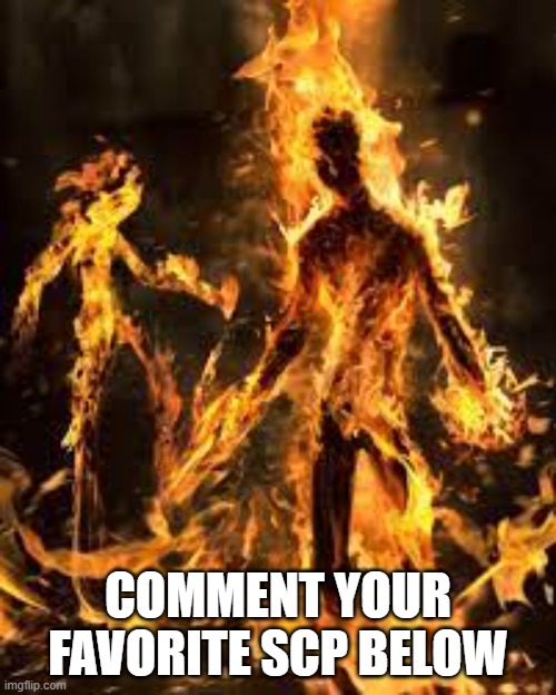 scp-457 is my favorite lol | COMMENT YOUR FAVORITE SCP BELOW | made w/ Imgflip meme maker