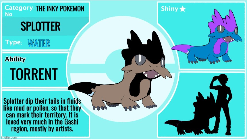 An inky otter pokemon | image tagged in pokemon | made w/ Imgflip meme maker