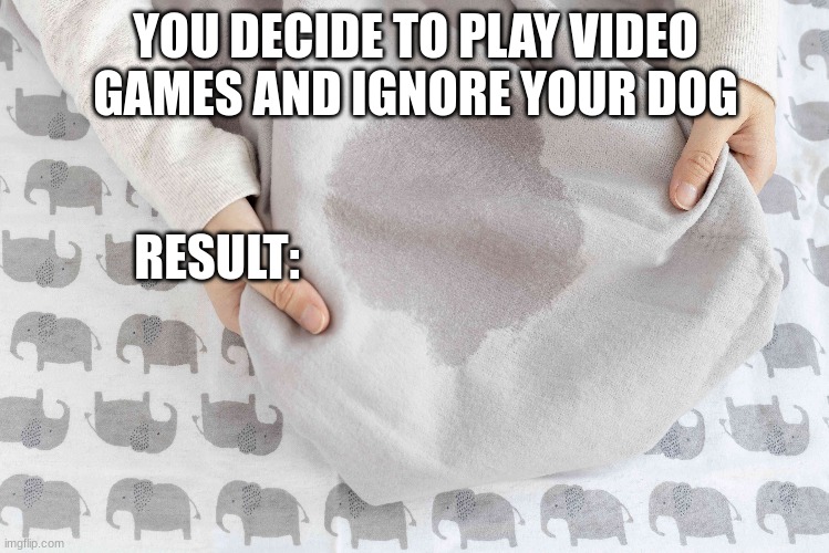 YOU DECIDE TO PLAY VIDEO GAMES AND IGNORE YOUR DOG; RESULT: | made w/ Imgflip meme maker