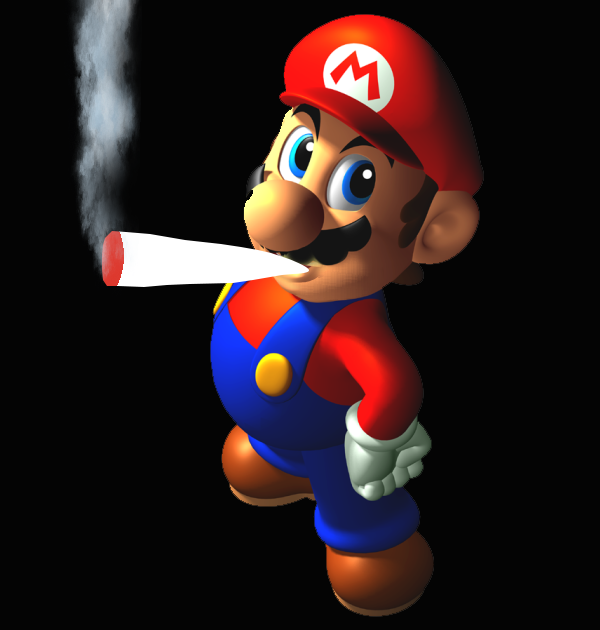 Mario Smoking Weed HD Remaster Blank Meme Template