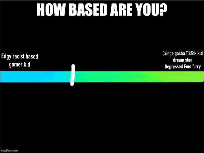 i say somewhere in the middle i think | image tagged in how based are you | made w/ Imgflip meme maker