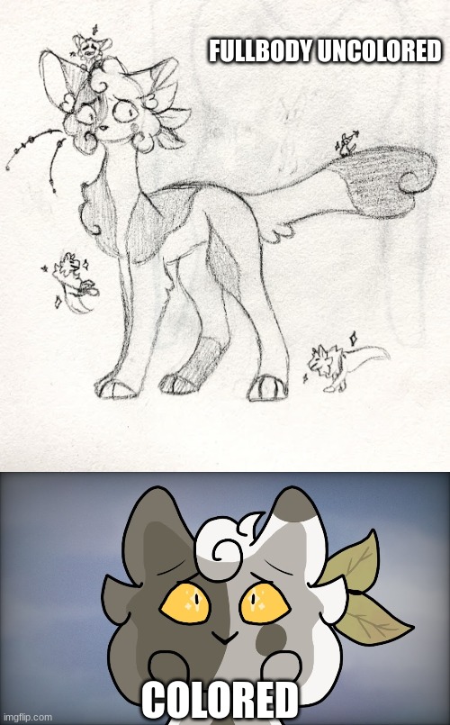 FULLBODY UNCOLORED COLORED | made w/ Imgflip meme maker
