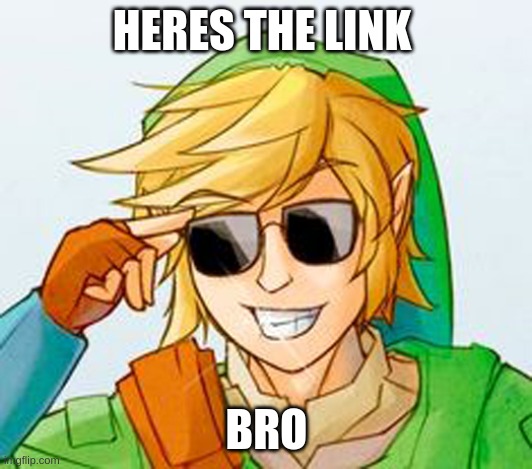 Troll Link | HERES THE LINK BRO | image tagged in troll link | made w/ Imgflip meme maker