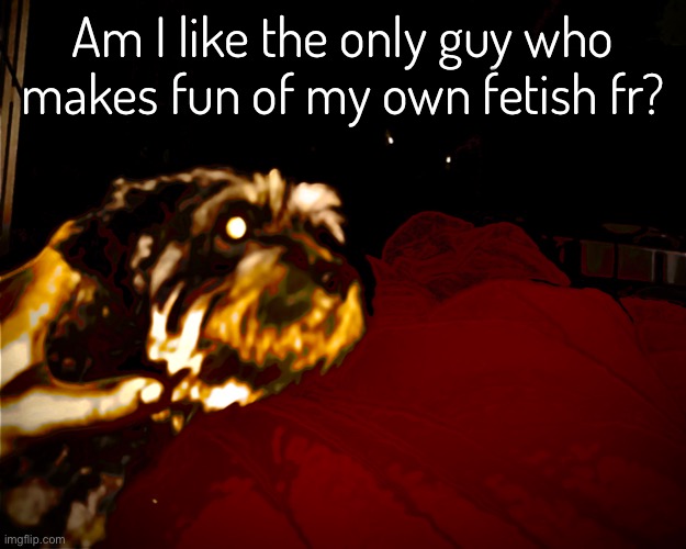I shouldn’t have said that | Am I like the only guy who makes fun of my own fetish fr? | made w/ Imgflip meme maker