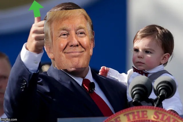 Ron DeSantis but it’s Donald Trump upvote | image tagged in ron desantis but it s donald trump upvote | made w/ Imgflip meme maker