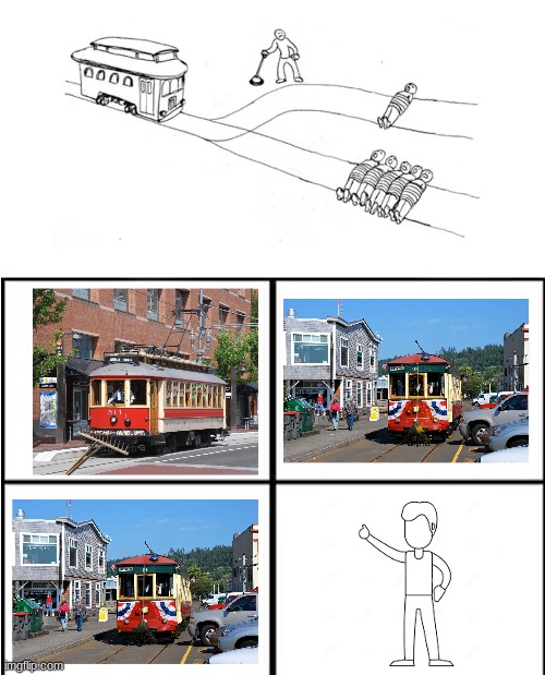 The correct solution to the trolley problem V2 | made w/ Imgflip meme maker