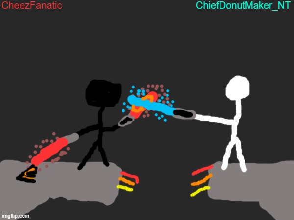 Lightsaber duel | CheezFanatic; ChiefDonutMaker_NT | made w/ Imgflip meme maker