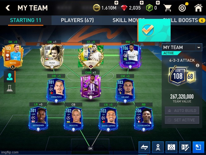 my fifa mobile team | made w/ Imgflip meme maker