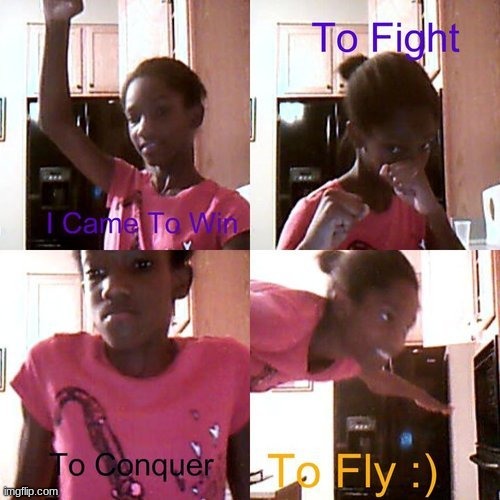 I came to win, to fight, to conquer, to fly :) | image tagged in repost,fight,fly,funny | made w/ Imgflip meme maker