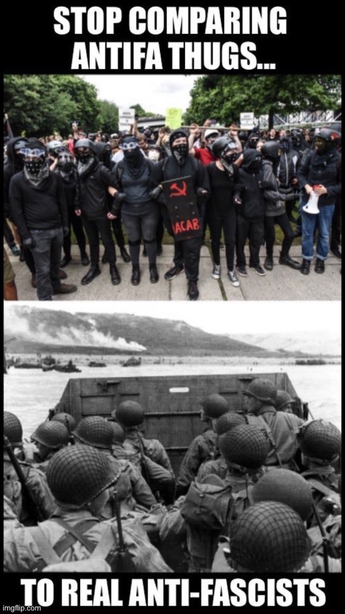 Antifa are NOT Anti-Fascists | image tagged in antifa,vs | made w/ Imgflip meme maker