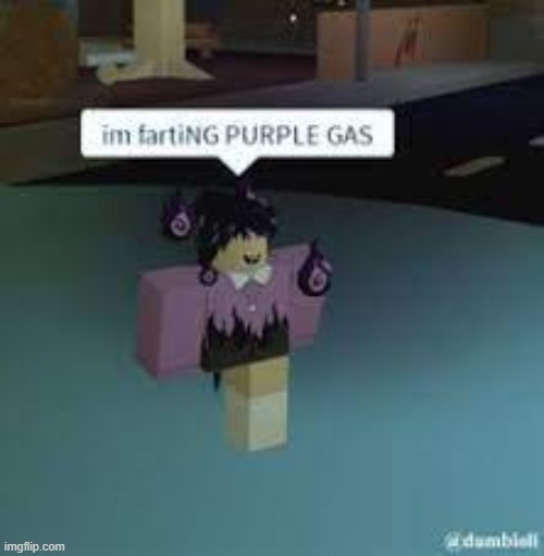 hes farting purple gas | image tagged in roblox,roblox meme,cursed roblox image,shitpost | made w/ Imgflip meme maker