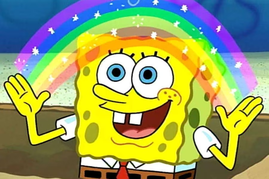 bob esponja arco iris Blank Meme Template