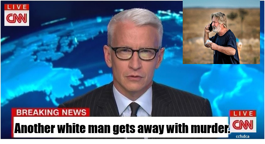 Rules for thee and not for Me. | Another white man gets away with murder. | image tagged in cnn breaking news anderson cooper | made w/ Imgflip meme maker