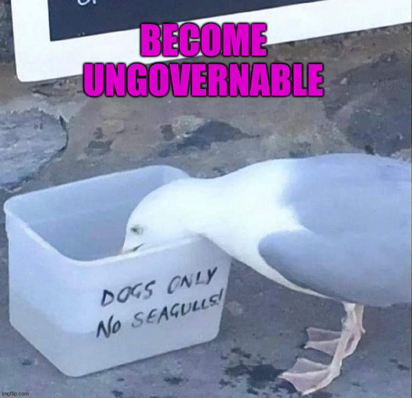 BECOME UNGOVERNABLE | made w/ Imgflip meme maker