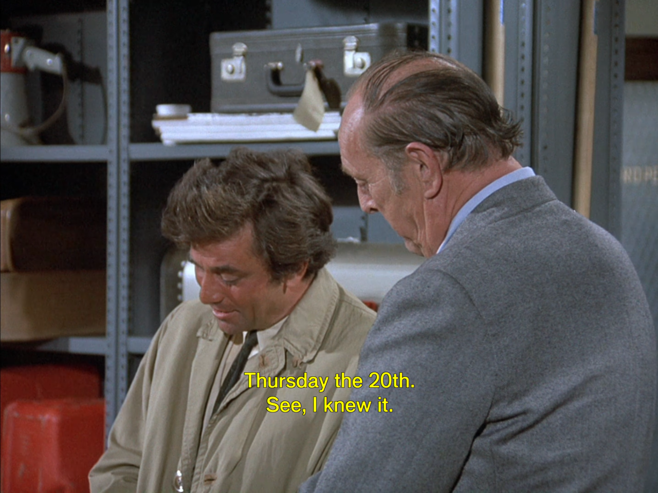 High Quality Columbo Thursday the 20th See I knew it Blank Meme Template