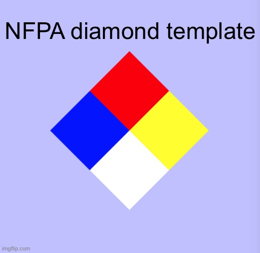 NFPA diamond | NFPA diamond template | image tagged in nfpa diamond | made w/ Imgflip meme maker