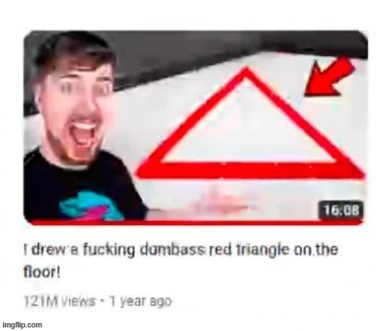 dumbass triangle Blank Meme Template