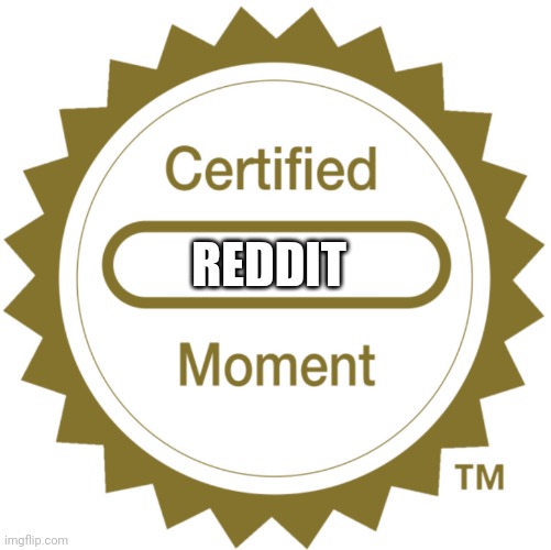 Certified Moment | REDDIT | image tagged in certified moment | made w/ Imgflip meme maker