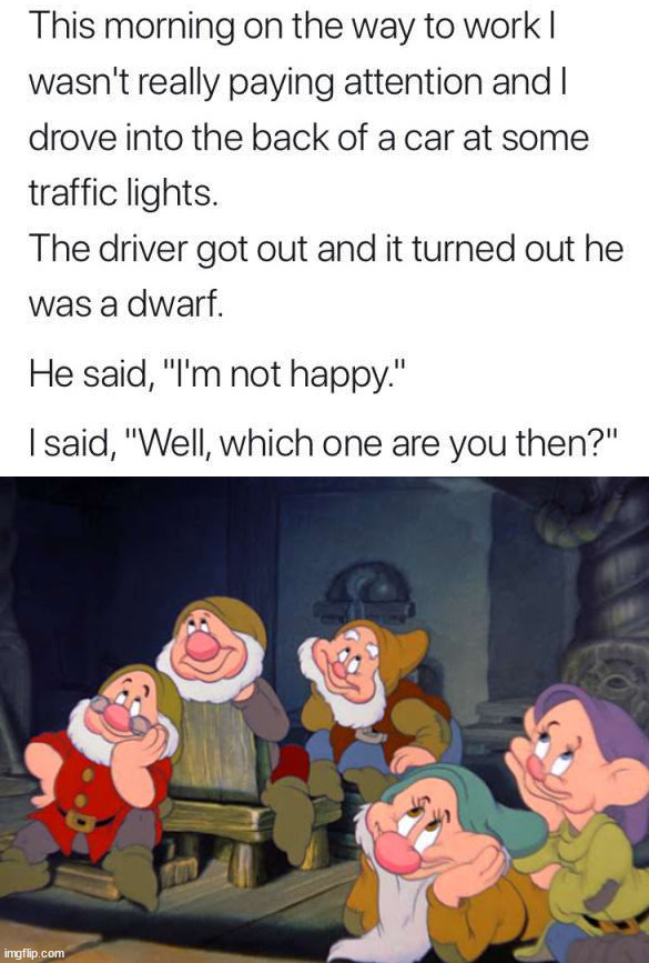 image tagged in seven dwarfs | made w/ Imgflip meme maker