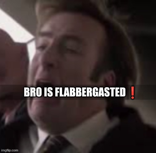 bro is flabbergasted | image tagged in bro is flabbergasted | made w/ Imgflip meme maker