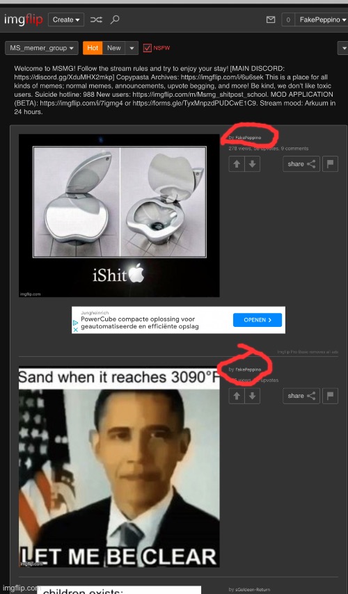why are the first 2 images in msmg’s hot page mine | made w/ Imgflip meme maker