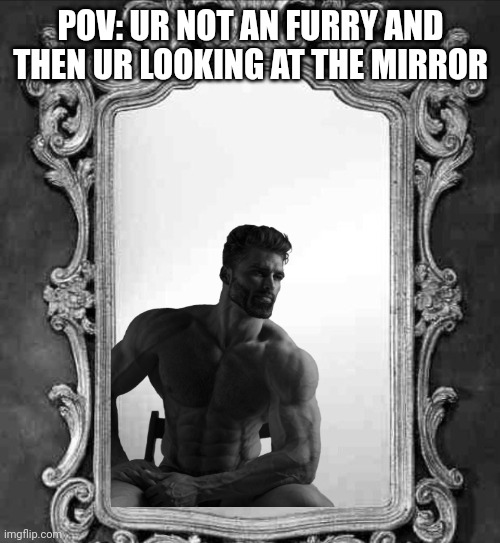 POV: UR NOT AN FURRY AND THEN UR LOOKING AT THE MIRROR | made w/ Imgflip meme maker