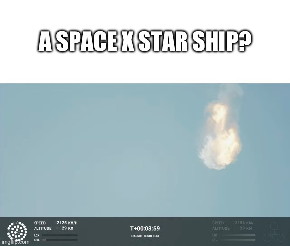 A SPACE X STAR SHIP? | image tagged in blank white template | made w/ Imgflip meme maker