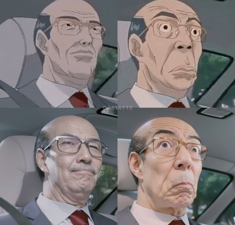 High Quality man in a car remastered Blank Meme Template