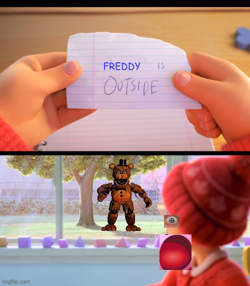 X is outside | FREDDY | image tagged in x is outside | made w/ Imgflip meme maker