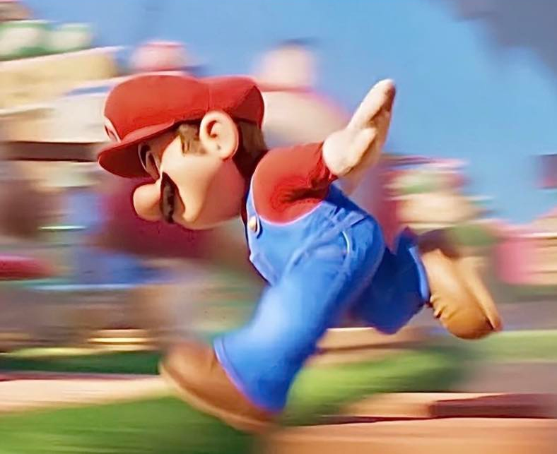 Mario run Blank Meme Template