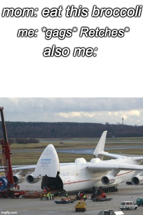 i meme i made cuz im an avgeek | mom: eat this broccoli; also me:; me: *gags* Retches* | image tagged in aviation,in soviet russia,ups | made w/ Imgflip meme maker