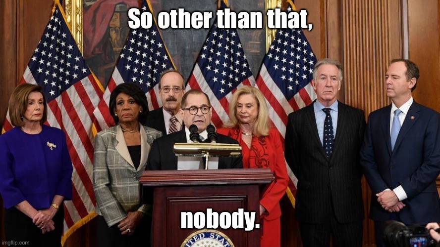 House Democrats | So other than that, nobody. | image tagged in house democrats | made w/ Imgflip meme maker