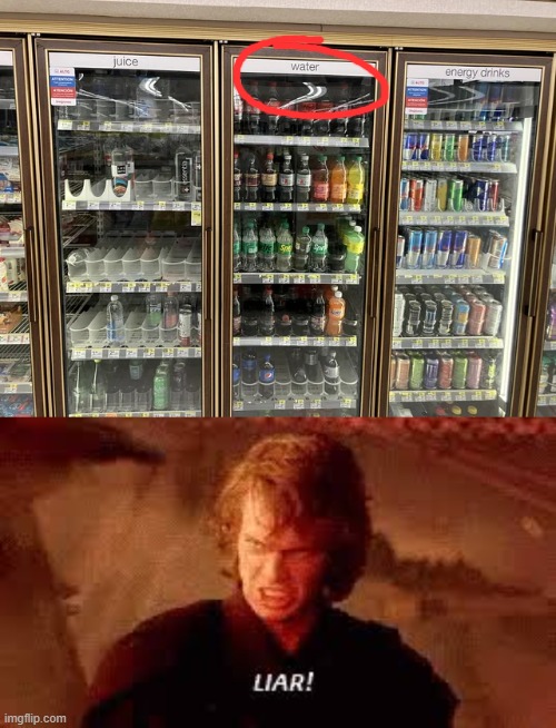 this seems to happen at every walgreens and cvs. at least the energy drinks match up | image tagged in anakin liar,you had one job,memes,funny | made w/ Imgflip meme maker
