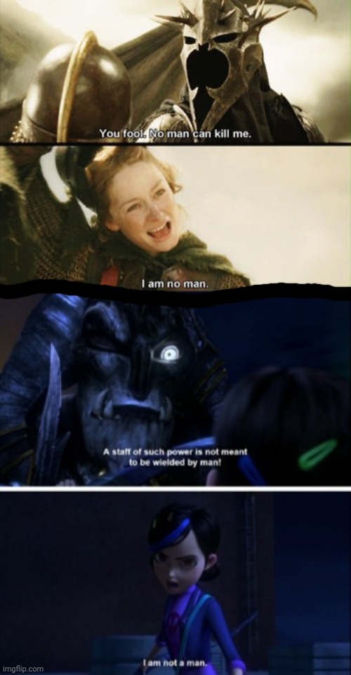 Same energy | image tagged in lord of the rings,trollhunters,woman,same energy | made w/ Imgflip meme maker