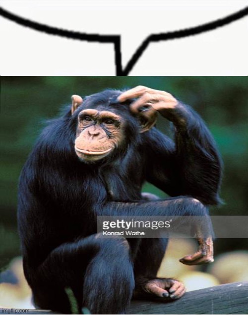 High Quality Monkey speech bubble Blank Meme Template